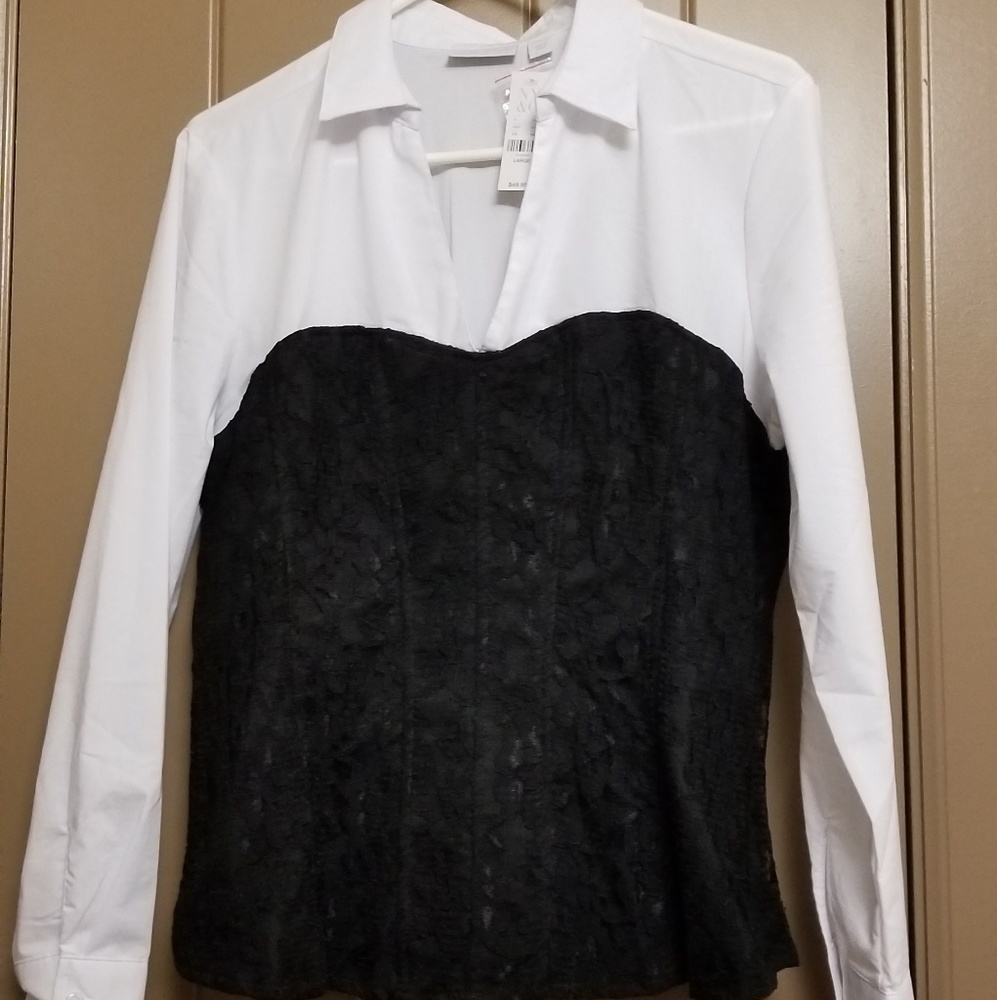NWT New York & Company corset shirt